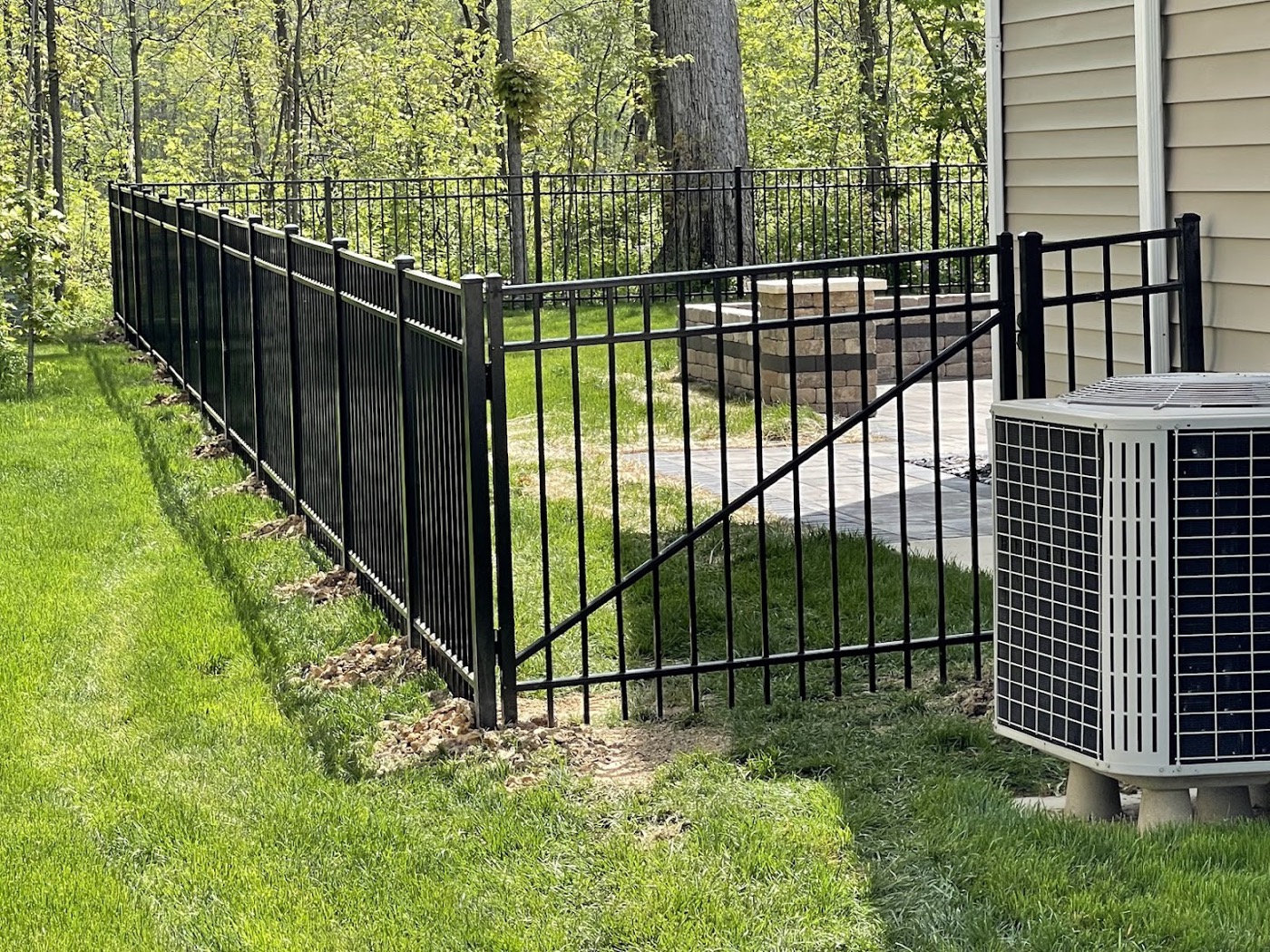 Black aluminum ornamental fencing installed by Fort Wayne Fence